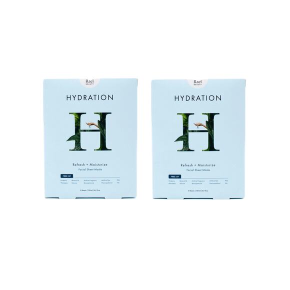 2 Pack Rael Beauty Hydration Facial Sheet Mask Refresh Moisturize 5 ct each - Picture 1 of 1